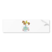 Puppy Birthday Cake Bumper Stickers
