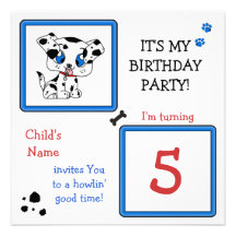 Puppy Birthday Party Invites