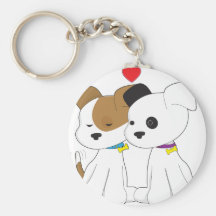 Puppy Couple Key Chains