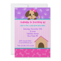 Puppy Dog Birthday Party Invitations
