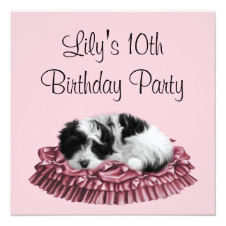 Puppy Birthday Invitation Template
