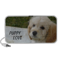 Puppy Love - Cute MaltiPoo Dog Photo Travel Speaker