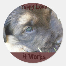 Puppy Love Envelope Seals Sticker