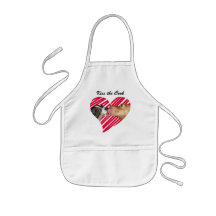 Puppy Love Kiss Red Heart - Kiss the Cook Aprons