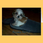 Puppy pajama party invitation card. cards