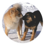 Puppy play Envelope seals Round Stickers