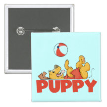 Puppy Plays TShirts and Gifts Buttons