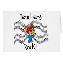 Puppy with Pencil Teachers Rock Greeting Cards