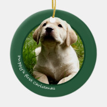 Puppy's First Christmas (Labrador Retriever) Ornaments
