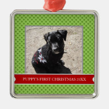 Puppy's First Christmas Photo Ornament