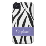 Puprle Zebra Stripe iPhone 4 4s Case-Mate Cover iPhone 4 Case