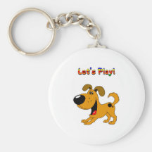 Pup's Invitation to Play! Keychain