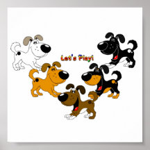 Pups' Invitation to Play! Posters