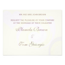 Pure Colours Wedding invitation