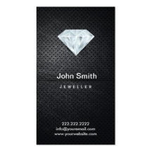 Pure Diamond Jeweller Dark Metal Business Card