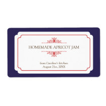 Pure elegance solid navy frame kitchen stickers labels