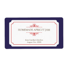 Pure elegance solid navy frame kitchen stickers personalised shipping labels
