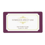 Pure elegance solid plum frame kitchen stickers personalized shipping labels