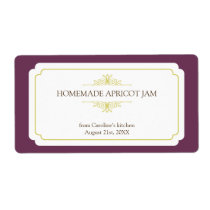 Pure elegance solid plum frame kitchen stickers labels