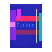 Pure Water Navy Canvas Print
