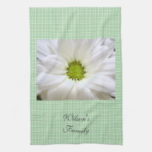 pure white daisy flower towels