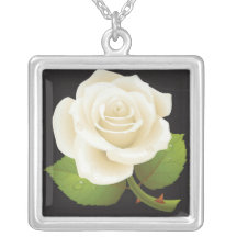 Pure White Rose Jewelry