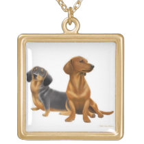 Purebred Dashchund Dogs Necklace
