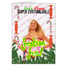 PuriPics Super Customizable - Festive Feast Themed Greeting Card