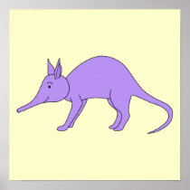 Purple Aardvark Poster