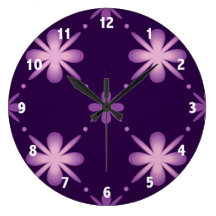 Purple Abstract Clock
