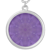 Purple abstract pattern of wood custom necklace