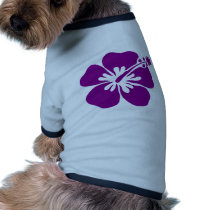 Purple aloha flower pet tee