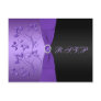 Purple and Black Floral R.S.V.P Postcard