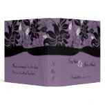 Purple and Black Floral Wedding Binder