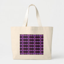 Purple and Black Fractal Pattern Bag