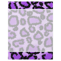 Purple and Black Leopard Print Pattern. Flyer Design