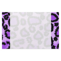 Purple and Black Leopard Print Pattern. Personalized Stationery