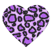 Purple and Black Leopard Print Pattern. Sticker