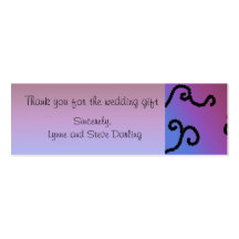 Purple and Black Spiral Thank You Business Card