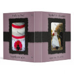 Purple and Black Trim Wedding Photo Album binders