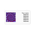 Purple and Blue Balls Fractal Pattern Address Label
