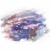 Purple and blue faded rose scratched art print acrylic cut outs
