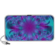 Purple and Blue Fractal Design iPod Speakers