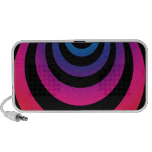 Purple and Blue Hypnoswirl iPhone Speakers