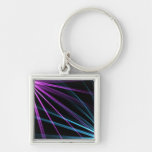 Purple and Blue Light Streaks Key Chains