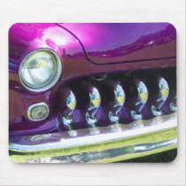 Purple and Chrome image of classic car grill mousepads