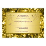 Purple and Gold Floral RSVP Card Personalized Invitations