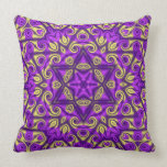 Purple and Gold Kaleidoscope Pillow