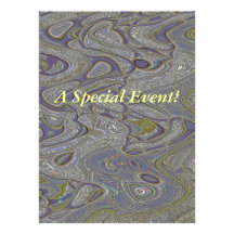 Purple and Gray Swirl Abstract Invitation