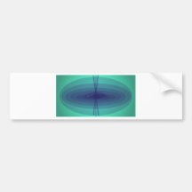 Purple and green ellipse design bumper sticker